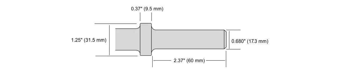 Chuck/Shank - 0.680"17.3 mm R - Round Collar